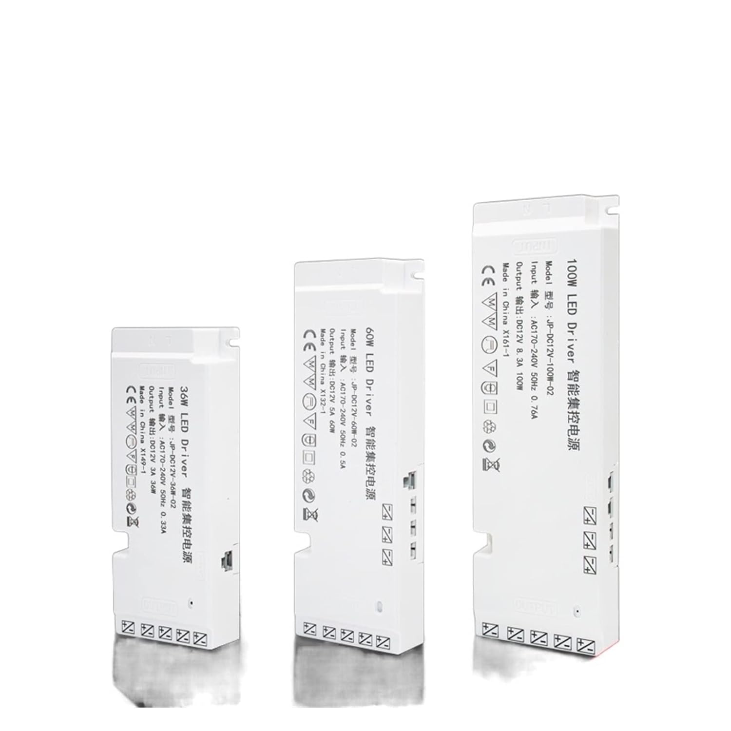 Cabinet Wardrobe lamp Dedicated Constant Voltage Transformer 12V24V1.5A18W Constant Voltage LED lamp with Power Supply(02 1 60W Left Negative)