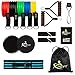 Profit Ensemble d’exercices - Sport et exercices à domicile - Élastiques de fitness – Élastique musculation réglable Pilates – Disques de glisse - Sac de sport 14 PCS.