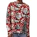 Red Women's Christmas Sweaters Women's Ugly Christmas Sweaters Ladies Cute Embellished Winter Funny Holiday Pullovers Plus Size Fashion Trendy Clothes Winter 2025 Holidays