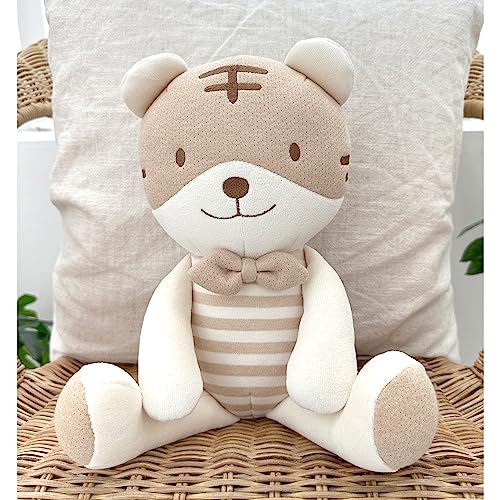 Super Soft Organic Cotton Baby First Friend, Attachment Doll, Pillow Buddy, Plush Animal Toys, Stuffed Animal Tiger, Honey Baby Tiger by JOHN N TREE Organic - Used condition - Image 2