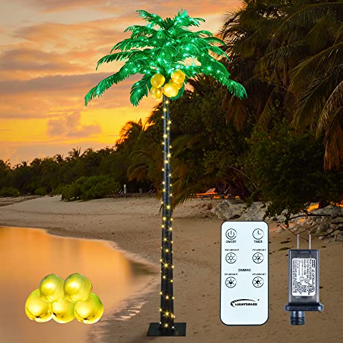 Lightshare Lighted Upgraded 8FT Gorgeous Artificial Lighted Palm Tree, 256 LED Lights, Decoration...