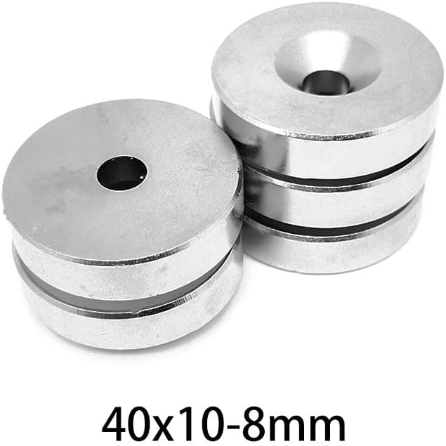 1/2/5PCS 40x10-8 Countersunk Cylinder Rare Earth 40 * 10 Hole 8mm Round Search 40x10-8mm 40 * 10-8 magnet(40x10-8mm-5PCS)