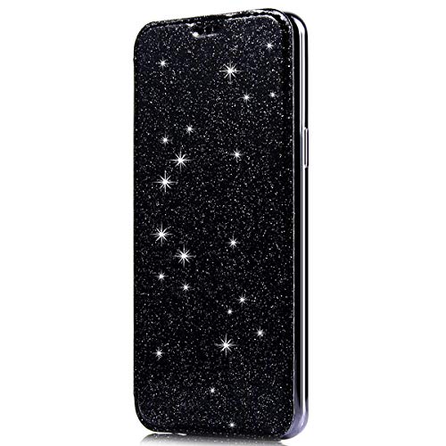 Cover Galaxy S9 Plus Glitter,Custodia Galaxy S9 Plus Flip,Cover per Samsung Galaxy S9 Plus Brillanti Cover Custodia Placcatura in Cristallo Glitterato Lucido TPU Interno Case con Sottile Slim Cover