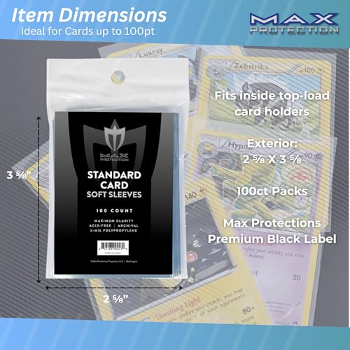 Max Protection 35pt Top Loaders with Sleeves for Cards - 1000 Count - Premium 3x4 Inch Trading Card Toploaders - Protect Your Baseball and Sports Cards - Thumbnail 7