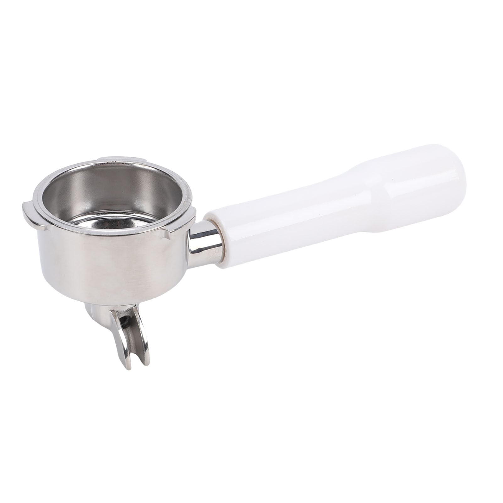 Portafiltro de café de 51 Mm, 3 Orejas Universal con Cesta de Acero Inoxidable para Cafeteras Barsetto Donlim Derlla ACA (WHITE)