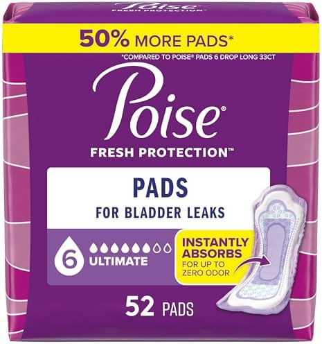 Poise Incontinence Pads & Postpartum Incontinence Pads, 6 Drop Ul...