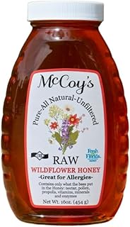 McCoy's Honey - 100% Pure, All-Natural, Raw Honey - Wildflower Honey Jar 16oz