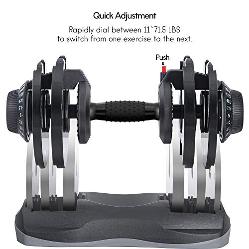 Merax Deluxe 71.5 Pounds Adjustable Dial Dumbbells Set