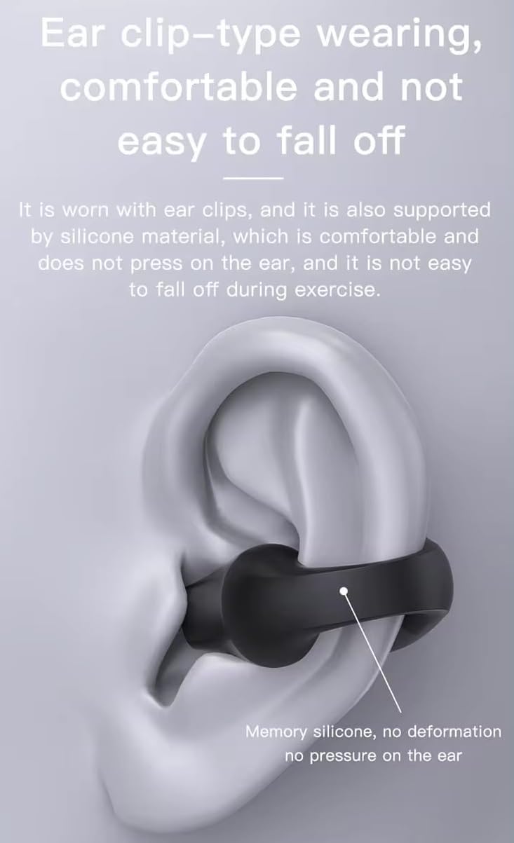 TWS Wireless Ear Clip Blue Tooth Earphone in-Ear Music Earbuds