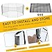 FDW 24 Inch Dog Pen 8 Panel Dog Playpen Indoor Outdoor Metal Puppy Pet Fence Portable Folding Animal Exercise Fence,Black