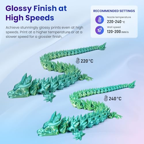 Image of FLASHFORGE Silk Bi-Color PLA Filament 1.75mm, Coextrusion Yellow Blue Dual Color Multicolor 3D Printer Filament, Enchanting Silk Finish with 360 Multicolor Shifting Color Effect