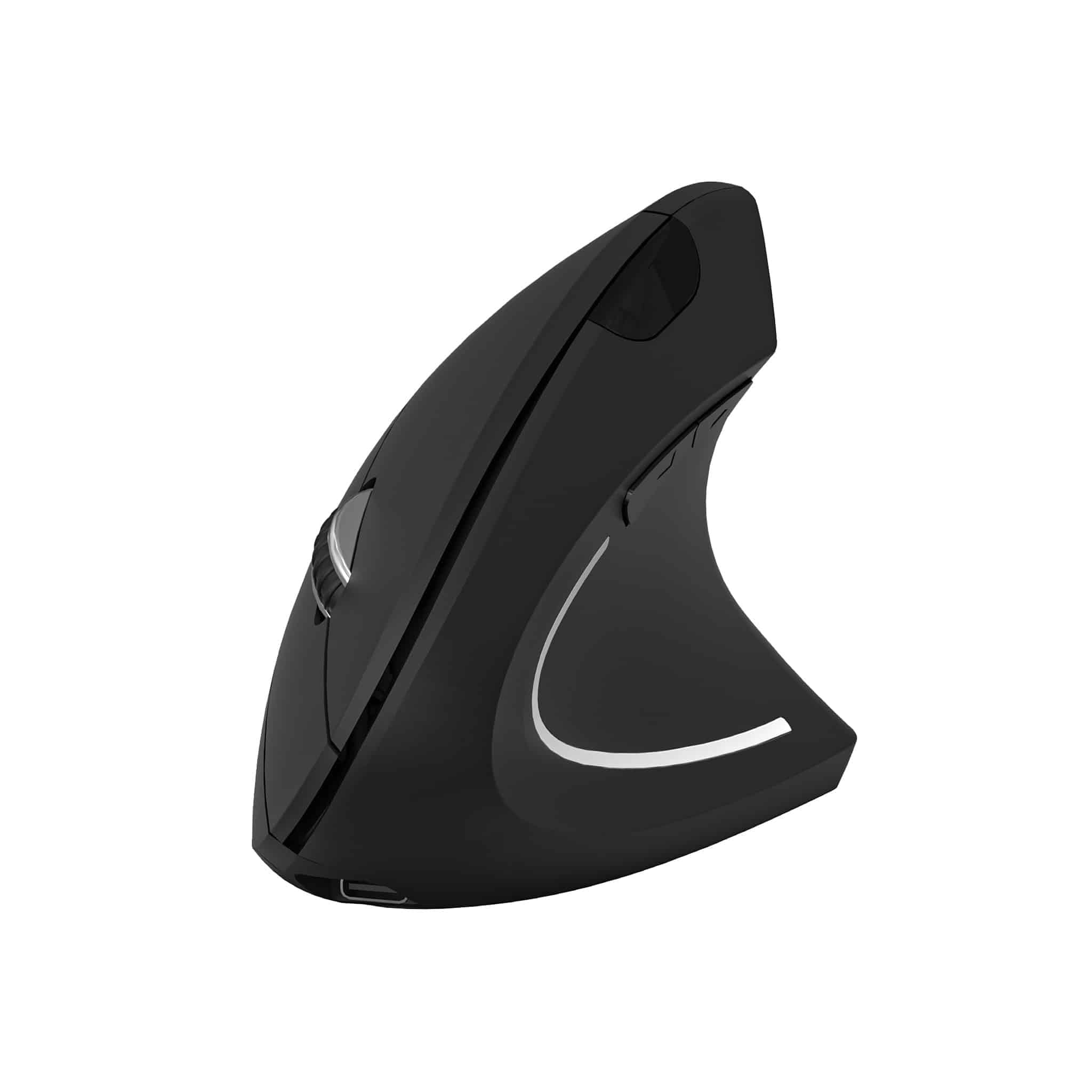 Ratón Vertical Inalámbrico Subblim Glide Vertical Ergo Dual Battery/ Batería Recargable/ Hasta 1600 DPI/ Negro