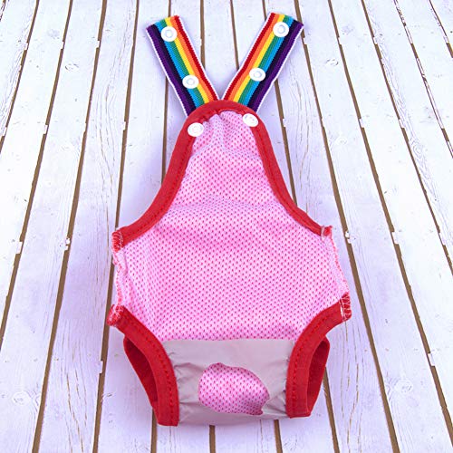 Guohanfsh Dog Diaper Sanitary Panties With Suspender For Girl Dogs Washable Reusable Puppy Nappies Polka Dot Pink Xs #TOP7