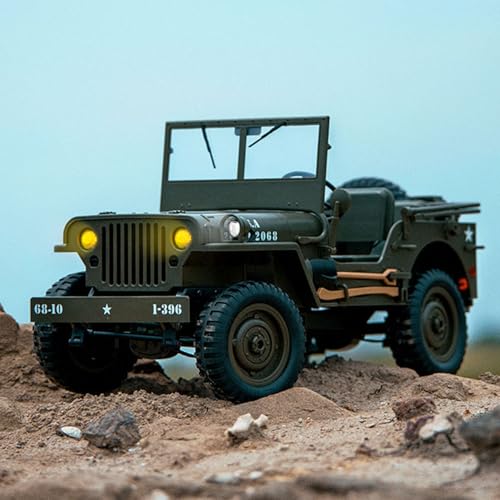 Image of TOUCAN RC HOBBY 1 /10 RC Off Road Vehicle C8815 4WD Remote Control Rock Crawler Car Military Truck Model Climbing Car RTR Battery LED Lights
