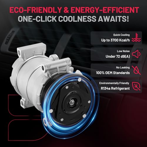 BDFHYK Air Conditioning A/C Compressor with Clutch compatible with Chevy Blazer C1500, Silverado 1500/2500/3500, S10 G30 L30, compatible with GMC Jimmy Sonoma,Sierra 1500/2500/3500