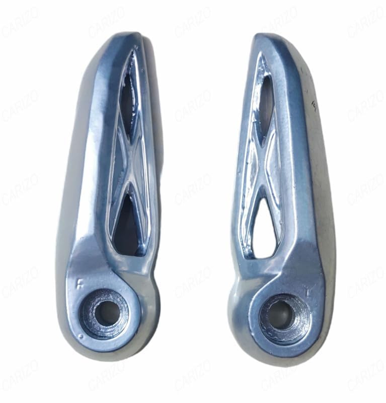 VTRUST Rear Foot Rest Set Compatible for TVS Ntorq 125 | Left & Right | Silver Finish