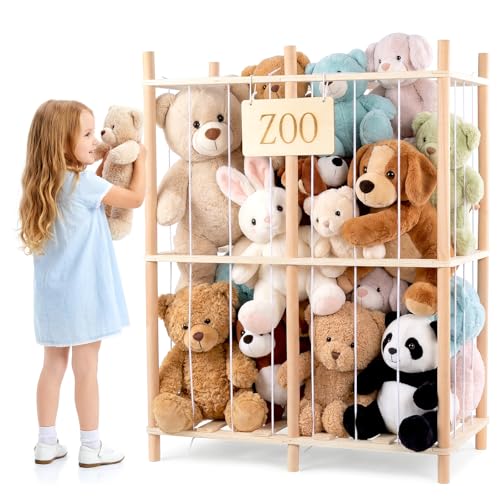 Rangement pour jouets en peluche grande étagère de chambre d'enfant meuble doudou
