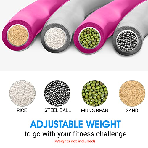 ATRIA Argola hula pesada para exercícios e fitness, 8 seções destacáveis ajustáveis design Hula Hoop