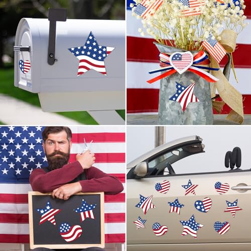 Set de 15 imanes decorativos patrióticos para refrigerador miniatura 7
