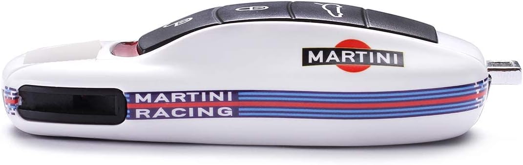 Car Key Case Keyshell Covers for Porsche Panamera，Cayenne，Macan，Boxster，Cayman，718，911 (Martini, Style A)
