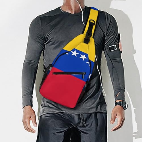 Mochila tipo sling bandera de Venezuela para trekking y uso casual miniatura 7