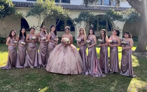 Image of One Shoulder Bridesmaid Dresses for Wedding Long Satin Bodycon Prom Dress Mermaid Formal Evening Gowns
