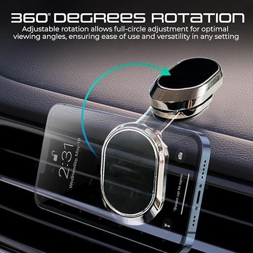 Image of Robustt Magnetic Mobile Phone Holder (Pack of 5) | Super Strong Grip, 360� Rotation, Universal Compatibility, Easy Installation with Secure Adhesive Mount, Ideal for Car, Home, Office