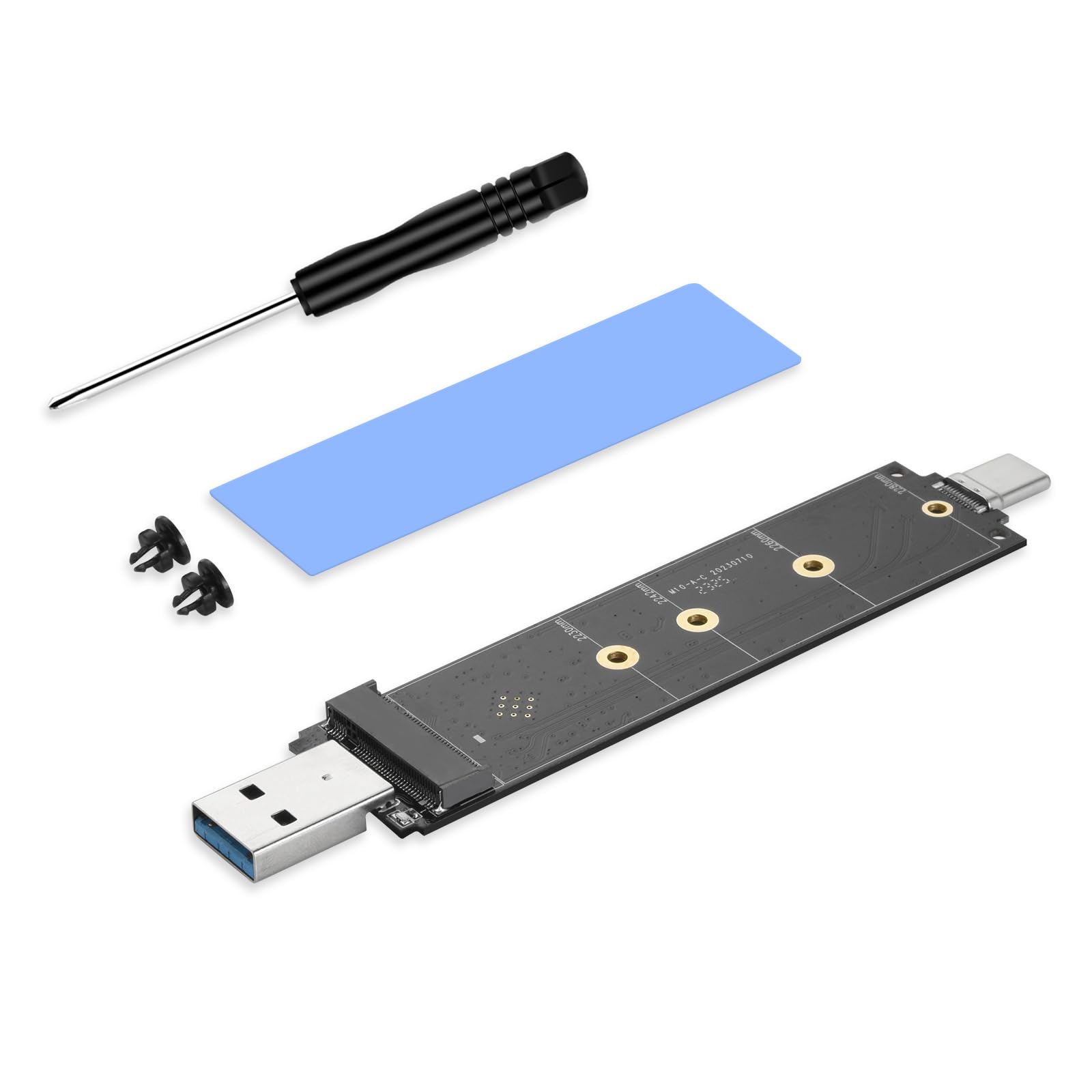 ELUTENG M.2 NGFF NVME SSD-behuizing, 10 Gbps, USB C 3.1 Gen 2 voor 2230, 2242, 2260, 2280, compatibel met Windows/macOS/Linux, ondersteunt UASP Trim