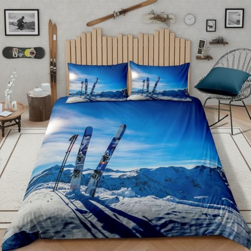 Parure de lit Snow Mountain fermeture éclair pour simplifier le changement de drap - 2