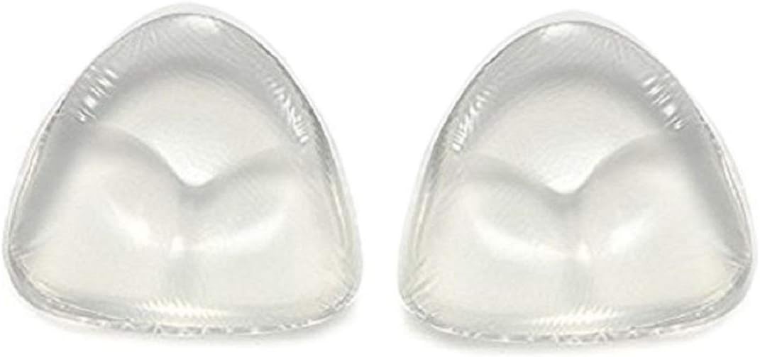 DBHappy Silicone Gel Bra Inserts Pad, Breast Enhancer, Soft Comfortable Feel Real Bikini Swimsuit Push up Pads (Transparent) Large, 1 Pair