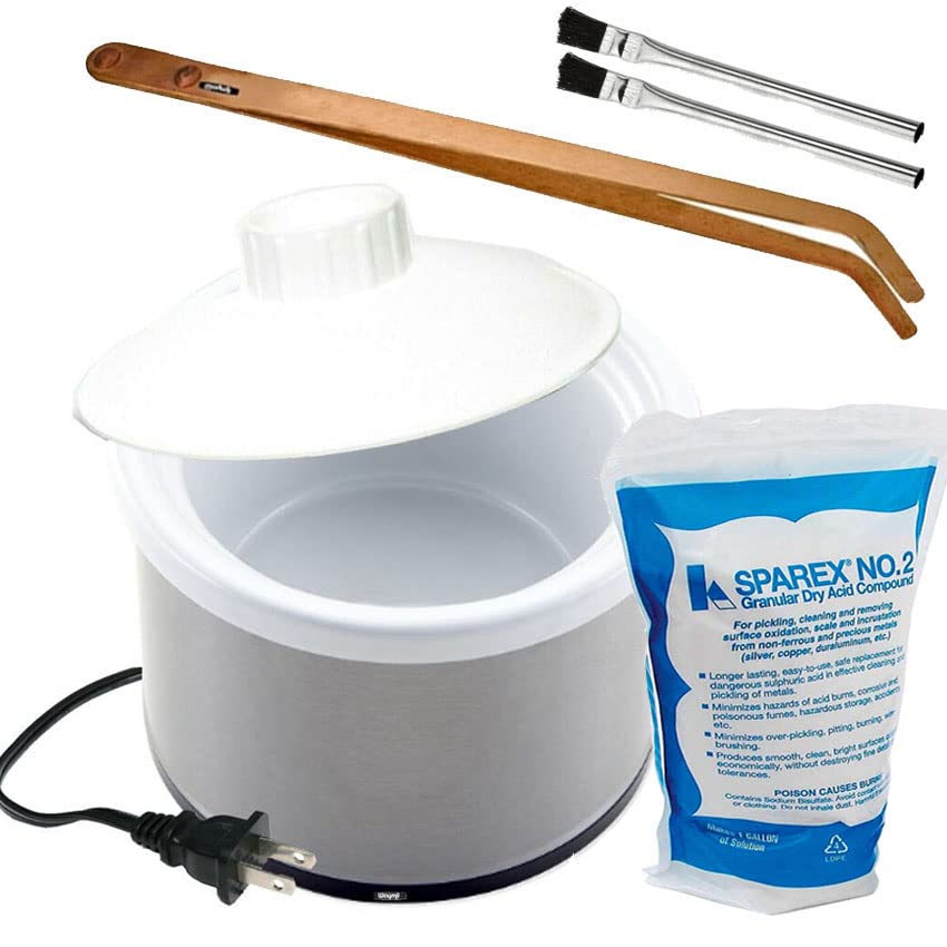 Complete Jewelry Soldering Pickling Kit with Pickle Pot Compound and Copper Tongs Remove Soldering Oxidation Scale - Image 9