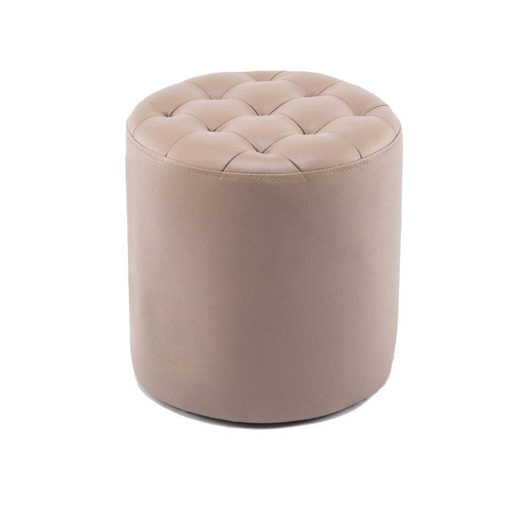 Repose-Pieds Rembourré : Soulagez vos Jambes avec ce Pouf Rond Kaki
