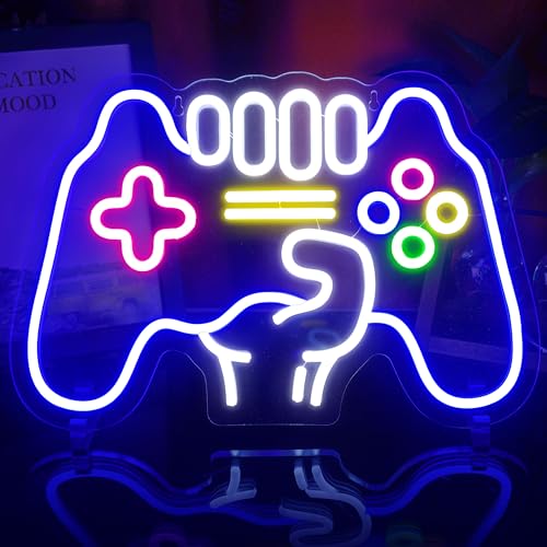 Gamer Neon Sign, Dimmable Gaming Neon Sign, Gaming lights For Wall Game room decor - Best Gamer Gifts for Boys, Kids