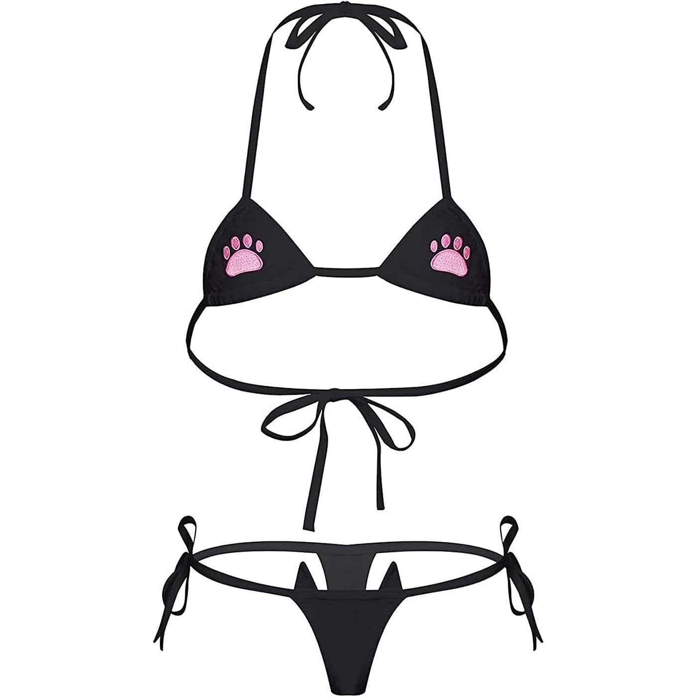 Sexy outfit Trójkątny zestaw bikini mikro-regulowany seksowny dwuczęściowy sznurowany strój kąpielowy