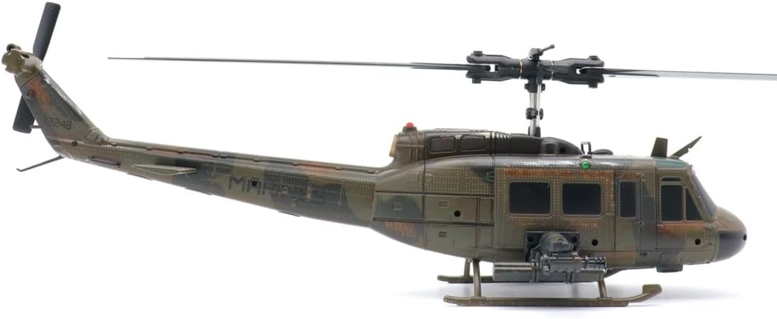 RC ERA C032 RC Military Helicopter, 1/48 Scale 2.4G 6CH UH-1 Huey Remote Control Aircraft Model with 6-Axis Gyroscope Stabilized, Altitude Hold & Optical Flow for Adults - 1Battery