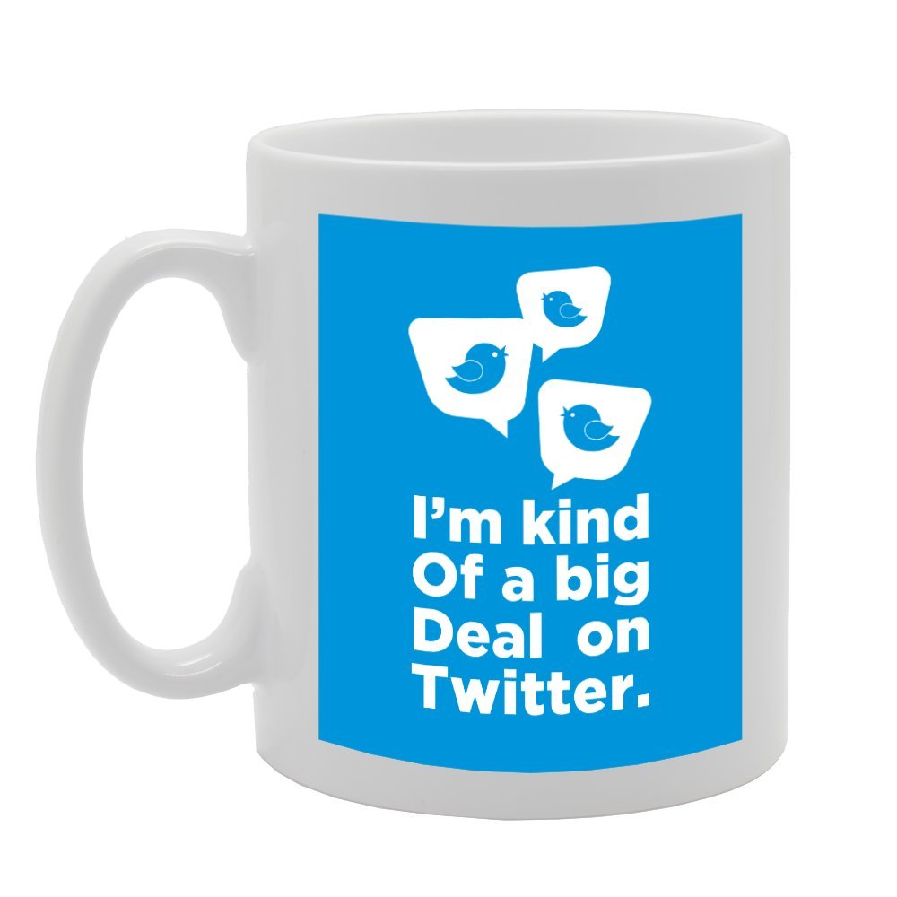 VIGAT MG3011 I'm Kind of A Big Deal on Twitter Novelty Gift Printed Tea Coffee Ceramic Mug