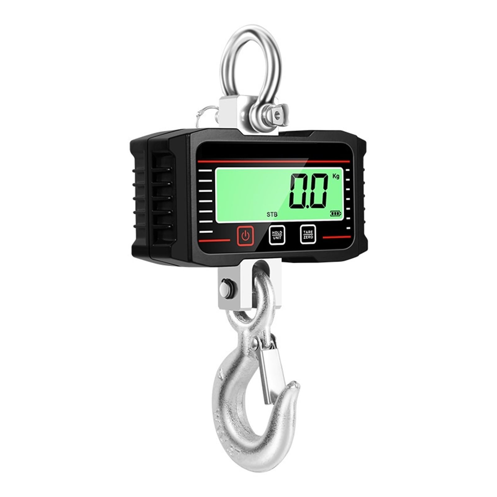 JVDDI Digital Hanging Scale High Load Industrial Heavy Duty Hook Lock Weighing Balance Scales Digital LCD Crane Scale 500kg Heavy Duty Crane Hook(500kg Black)
