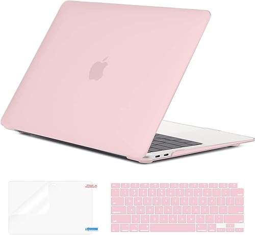 Miniatura 17 de EooCoo Funda rígida compatible con MacBook Air de 13.3 pulgadas M1 Chip 2021-2018 con pantalla Retina, funda protectora de plástico Air de 13.3