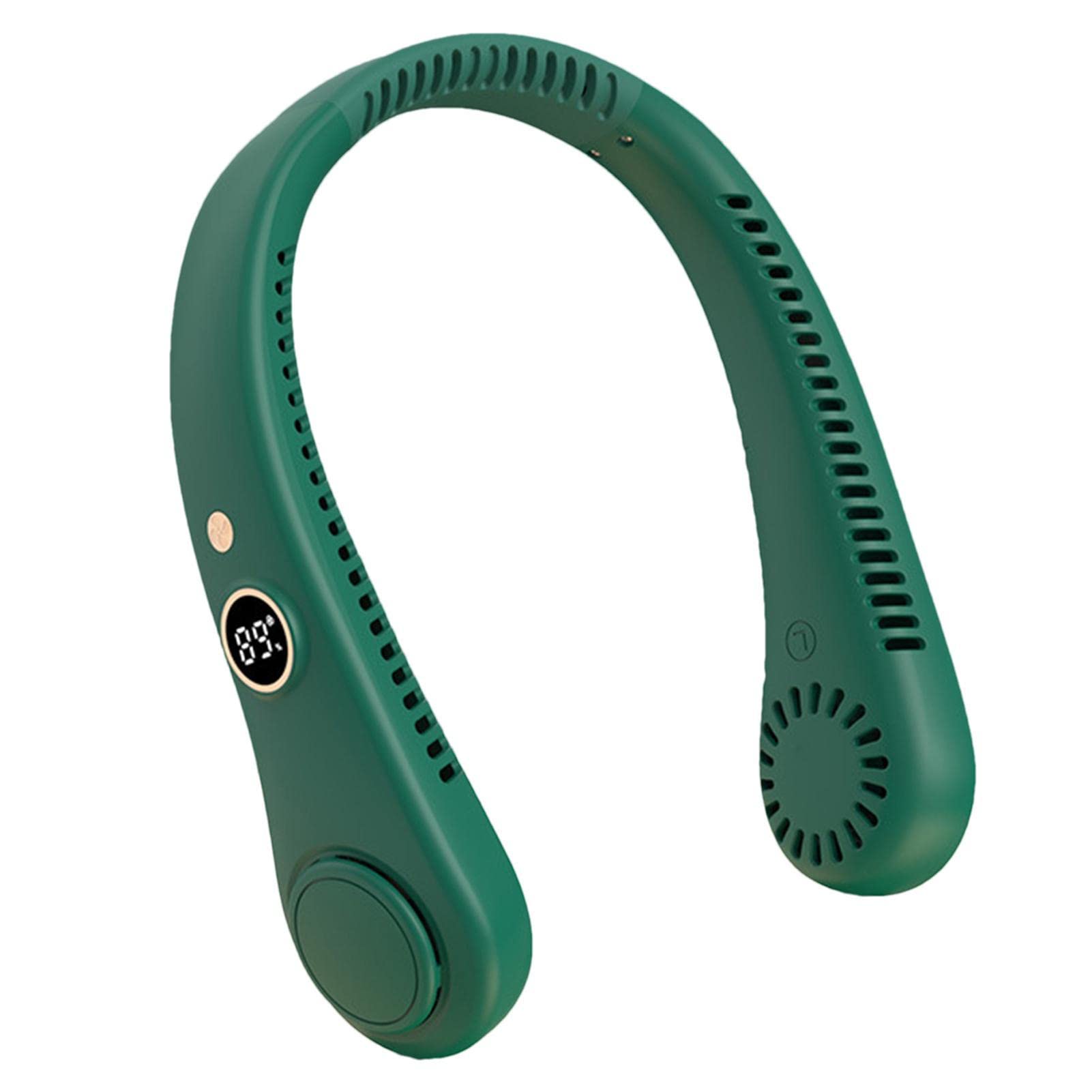 Ainichi Cuello portátil,Ventilador portátil Manos Libres - enfriamiento con Pantalla visualización, Enfriador Cuello 5 velocidades para oficinas en el hogar