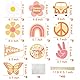 A1DIEE 30 Stücke Groovy Retro Hippie Boho Party Centerpieces Tables Toppers Cake Cupcake Topper Set Schmetterling Gänseblümchen Blume Regenbogen Geburtstagstorte Dekorationen Groovy 60er Partyzubehör