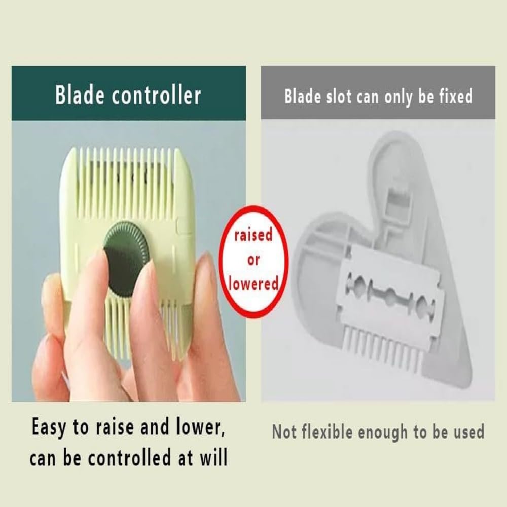 HEVIR Unisex 2 In 1 Hair Trimmer & Baby Hair Cutting Razor Comb | Sharp Cutter & Bang Styling Tool | Hair Clipper Bang Comb Styling Tool, Multicolour 4