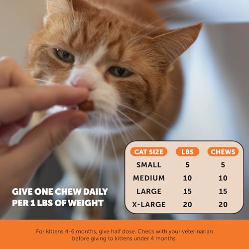 Image of Senior Cat Joint Supplement Crunchy Creamy Hip + Joint for Cats - Ease Mobility Stiffness with Glucosamine Chondroitin, Green Lipped Mussel, Flexibility + Joint Support Chews (90-Day Supply)