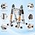 Telescoping Ladder A Frame,Telescopic Ladder for Home, Roof, RV?12.5 Ft Aluminum Extension Ladder with Balance Bar,Wheels and 2 Triangle Stabilizers?330 lb Capacity (12.5FT-A Frame PRO)
