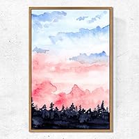 SIGNWIN Framed Canvas Wall Art Pine Tree Canvas Prints Home Artwork Decoration for Living Room,Bedroom - 16