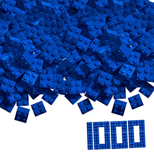 Simba 104114118 - Blox, 1000 Blaue Bausteine Für Kinder Ab 3 Jahren, 4er Steine, Im Karton, Vollkompatibel Mit Vielen Anderen Herstellern, Blau