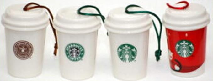 Amazon Starbucks スターバックス クリスマス オーナメント ４個セット 11 Holiday 歴代ロゴ3種デザイン 置物 オブジェ オンライン通販