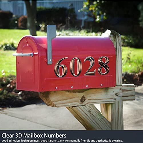 Self-Adhesive 3 Inch Mailbox Numbers 0-9 Street Address Door House Numbers Signs For Apartment,Office,Residence,House Mailbox (Bronze,10 Pieces) #TOP6