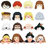 Pianocean 12PCS Kindergeburtstag Party Masken Kinder, Thema Party Dress Up Mädchen Jungen, Rollenspiel Kostüm Geburtstag Dekoration