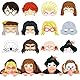 Pianocean 12PCS Kindergeburtstag Party Masken Kinder, Thema Party Dress Up Mädchen Jungen, Rollenspiel Kostüm Geburtstag Dekoration