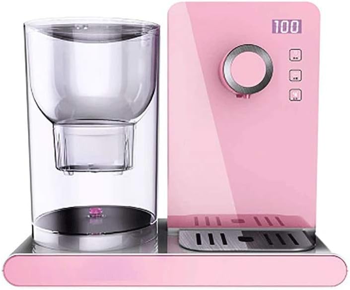 Home Instant Heating Desktop Water Machine 3 Second Hot Instant Water Dispenser with 5 Levels Temperature Control for Office Home Dorm (Pink)